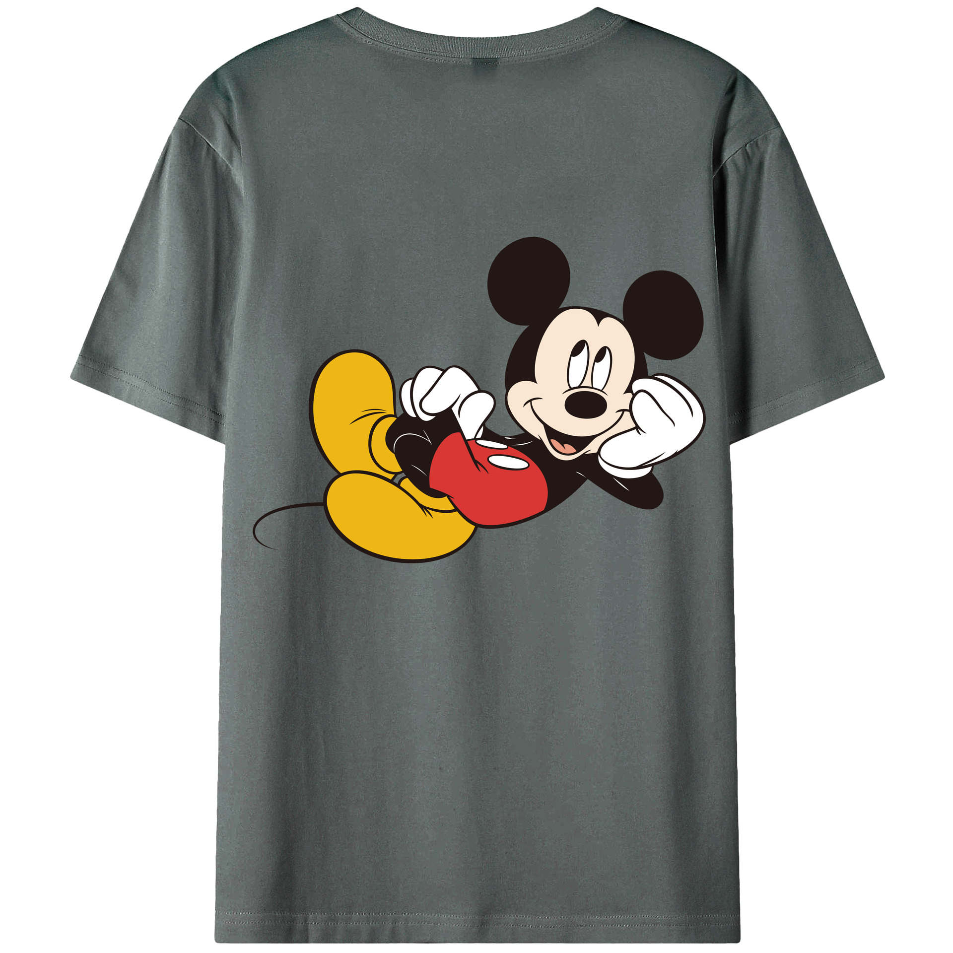 （画像用） ミッキーマウス Mickey Mouse 綿100％半袖Tシャツ（背面プリント）